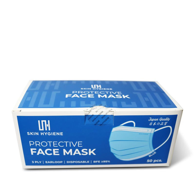 Skin Hygiene Earloop Protective Adult Face Mask- Blue & Black