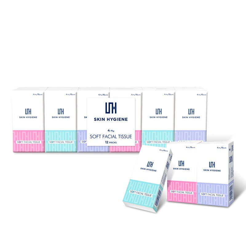 Skin Hygiene Soft Pocket Tissue 4ply - 10 Pulls (12 Packs)